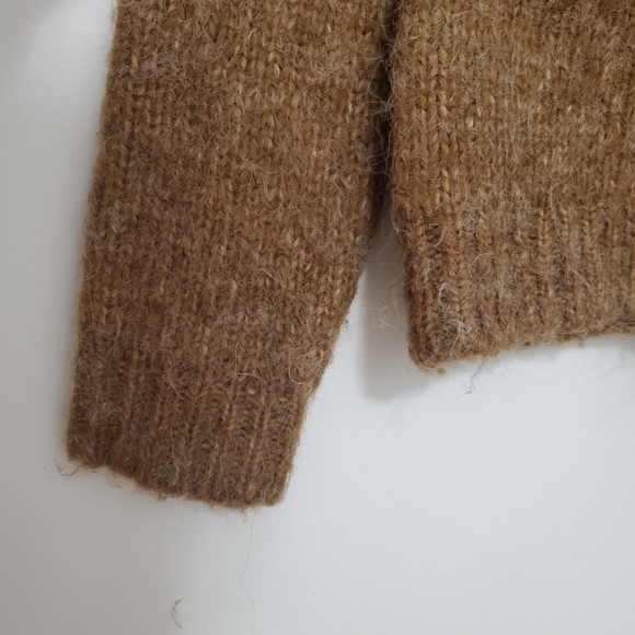 Kaffe Medium Wool Mix Sweater Kasarla Roll Neck Pullover Brown Knit Turtleneck - Picture 8 of 15